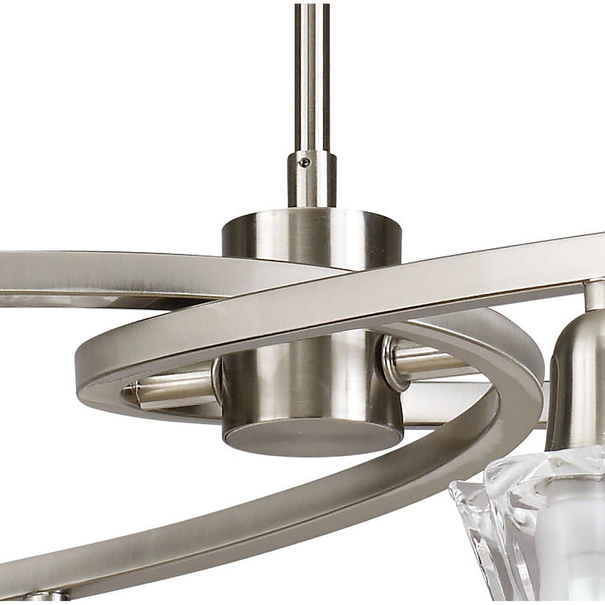 Alaska 49cm 4 Light Chandelier/Semi-Flush - Satin Nickel