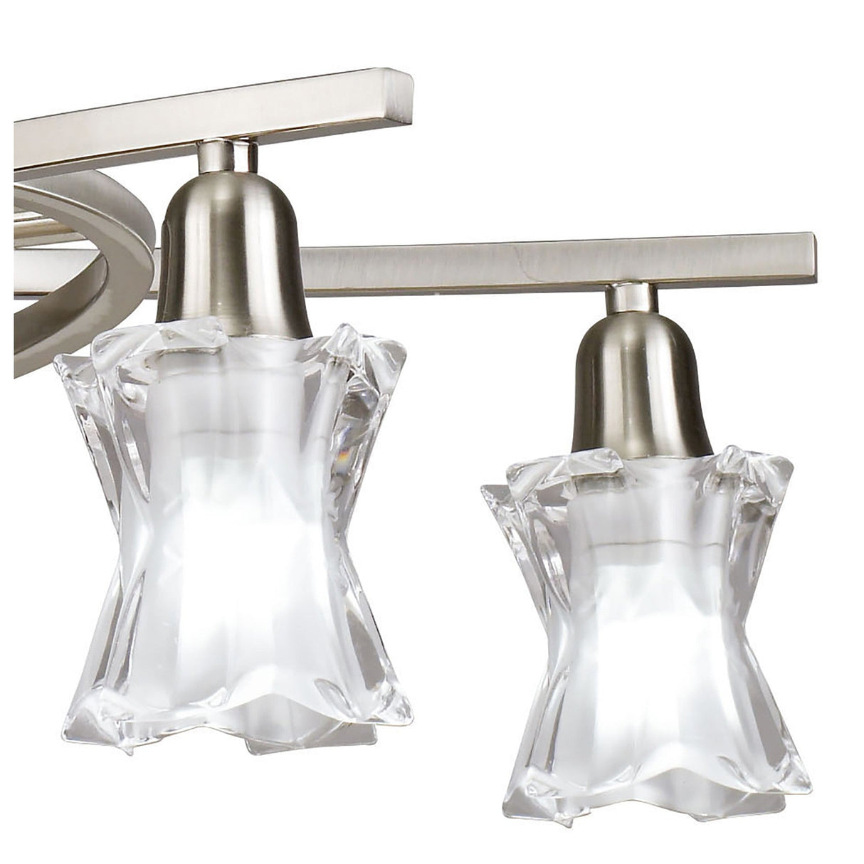 Alaska 49cm 4 Light Chandelier/Semi-Flush - Satin Nickel