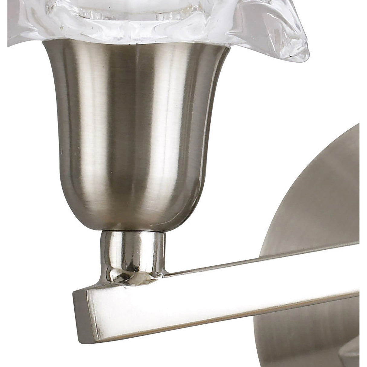 Alaska 2 Light Wall Lamp With Switch - Satin Nickel