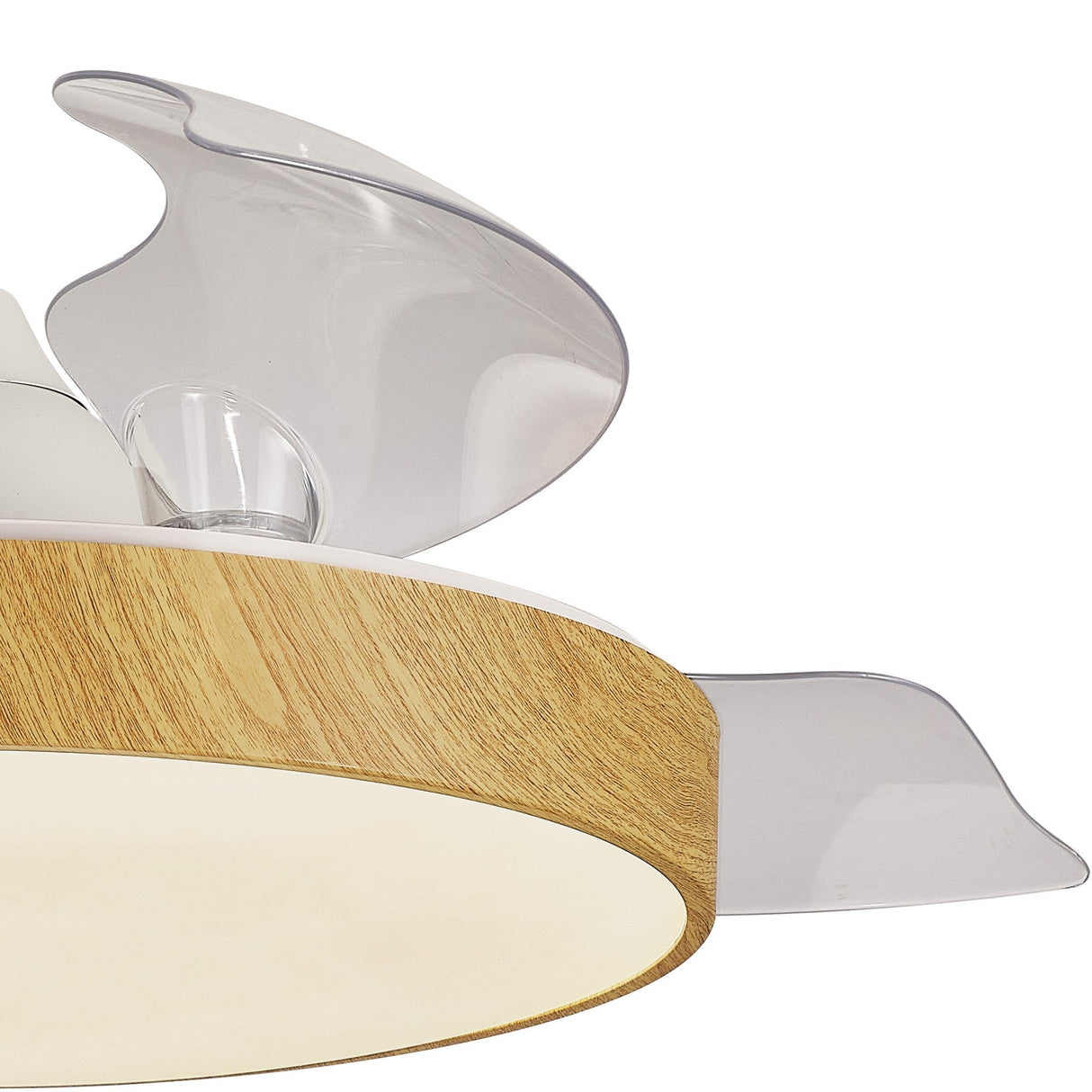 Alaska CCT Dimmable LED Ceiling Fan Light With Remote & APP Control - Brown