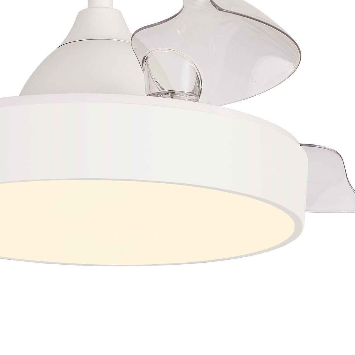 Alaska Mini CCT Dimmable LED Ceiling Fan Light With Remote & APP Control - White