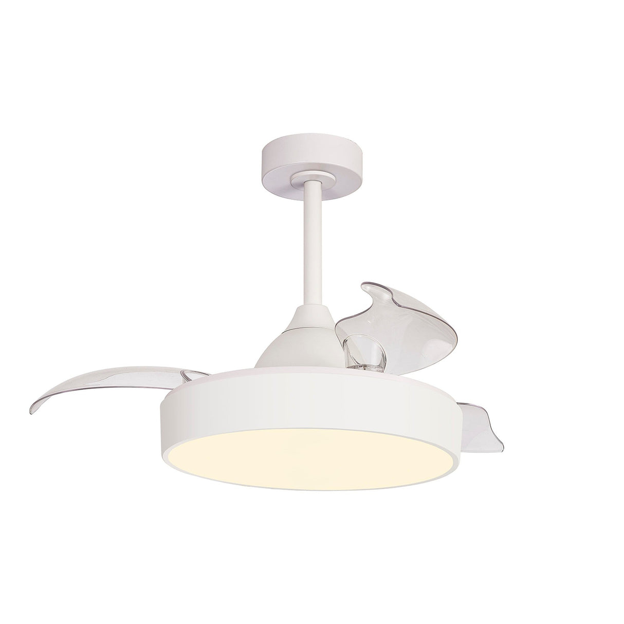 Alaska Mini CCT Dimmable LED Ceiling Fan Light With Remote & APP Control - White