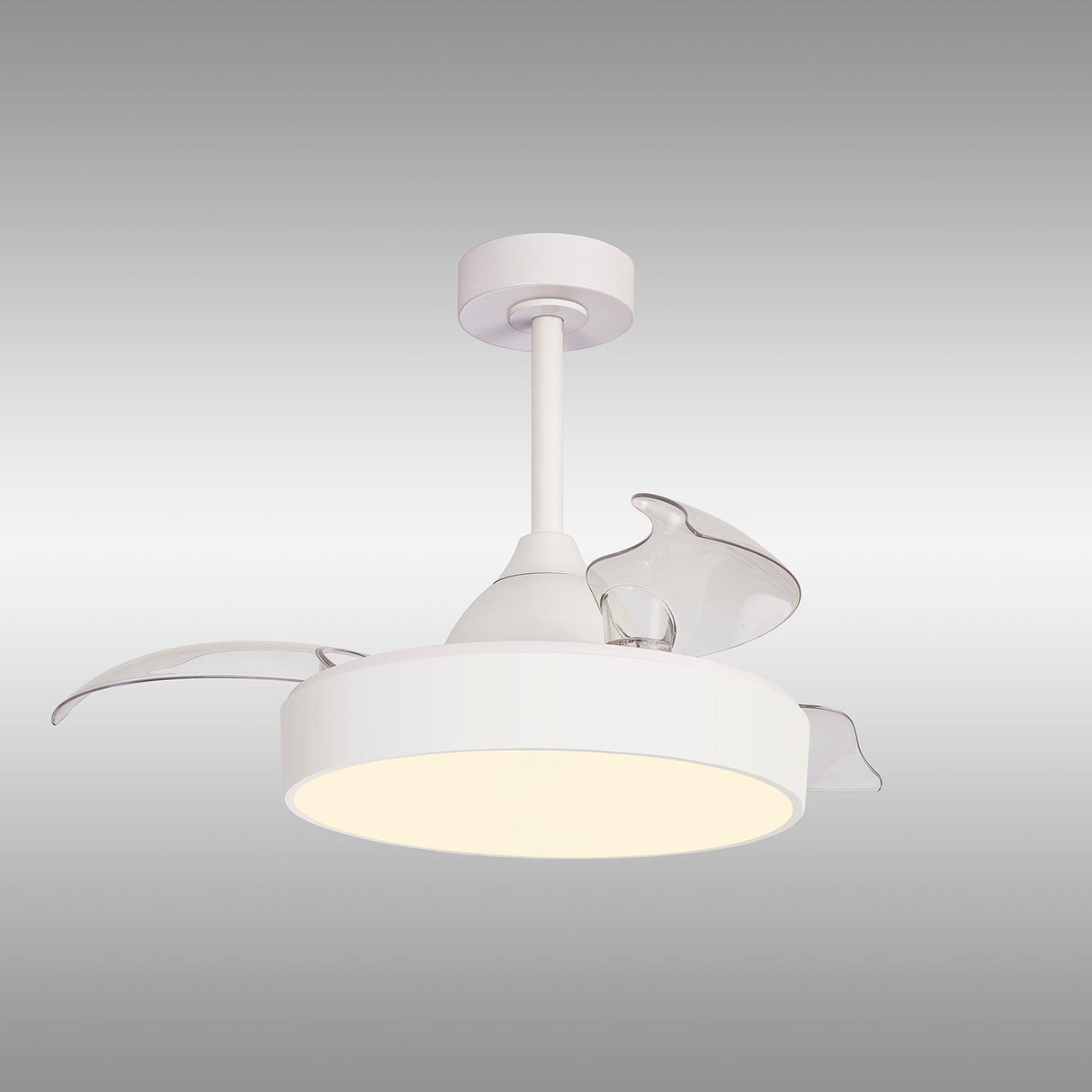 Alaska Mini CCT Dimmable LED Ceiling Fan Light With Remote & APP Control - White