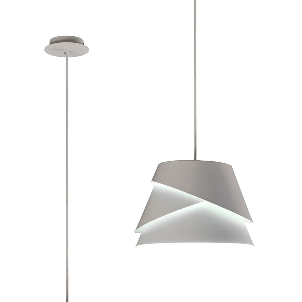 Alboran 33cm 1 Light Pendant Light - Silver
