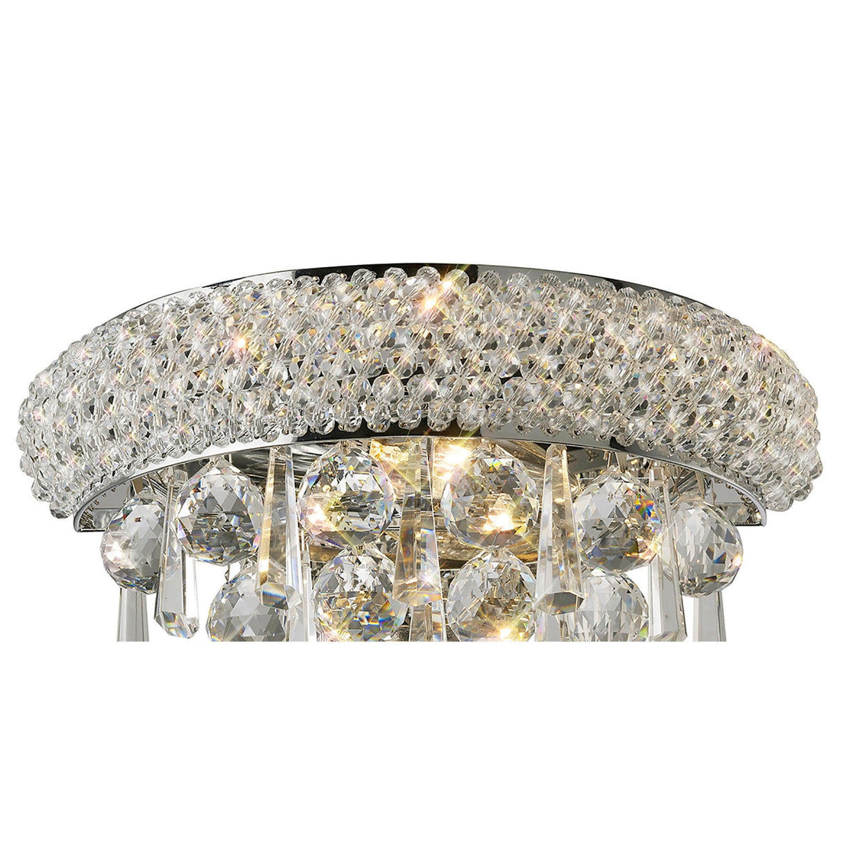 Alexandra Small 2 Light Crystal Wall Light - Chrome