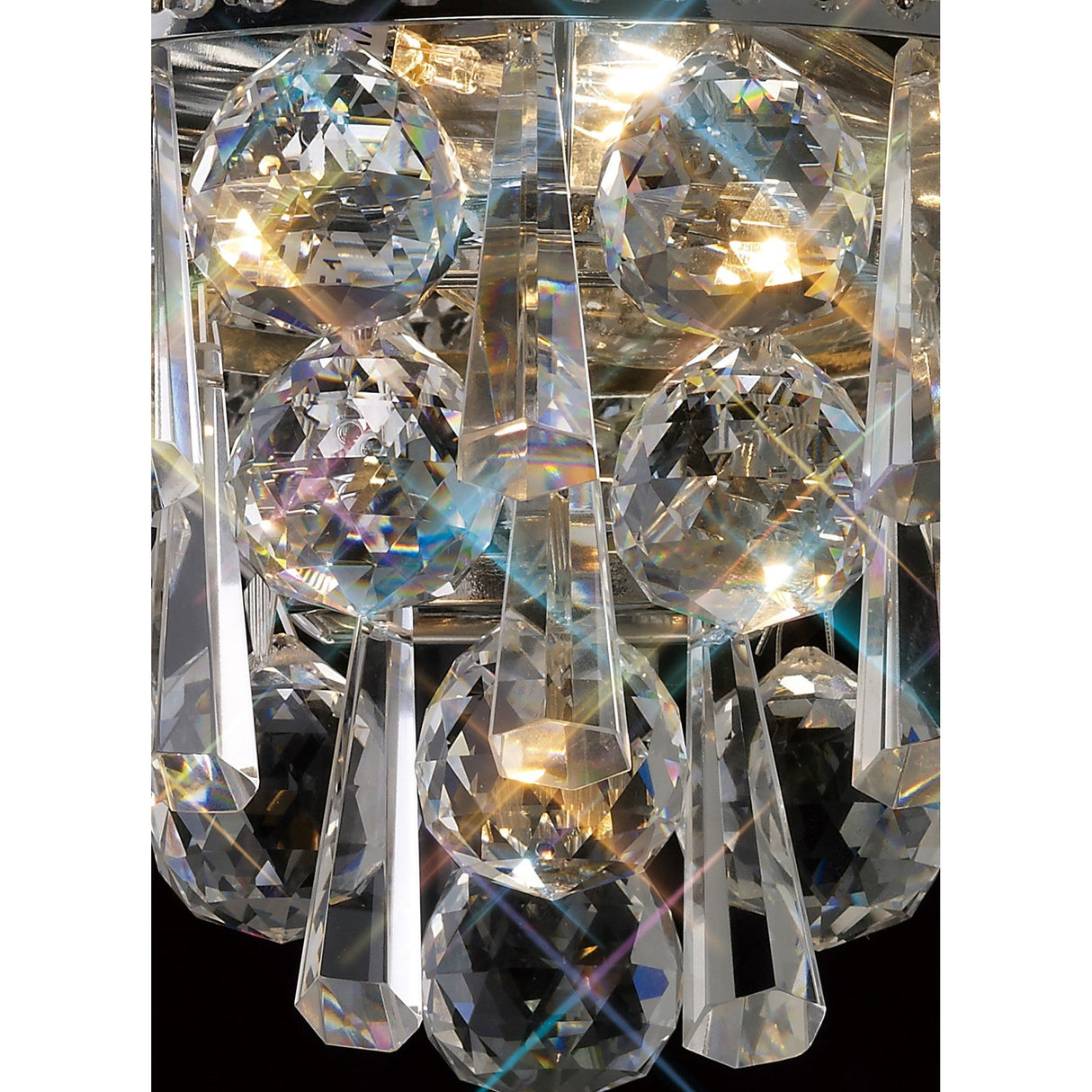 Alexandra Small 2 Light Crystal Wall Light - Chrome