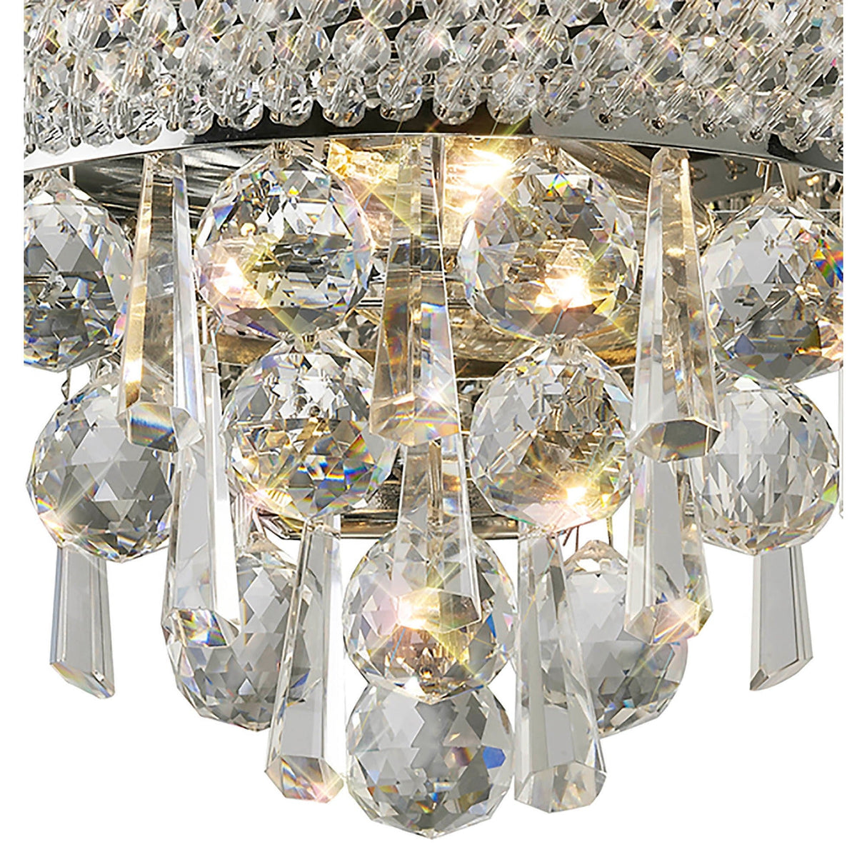 Alexandra Small 2 Light Crystal Wall Light - Chrome