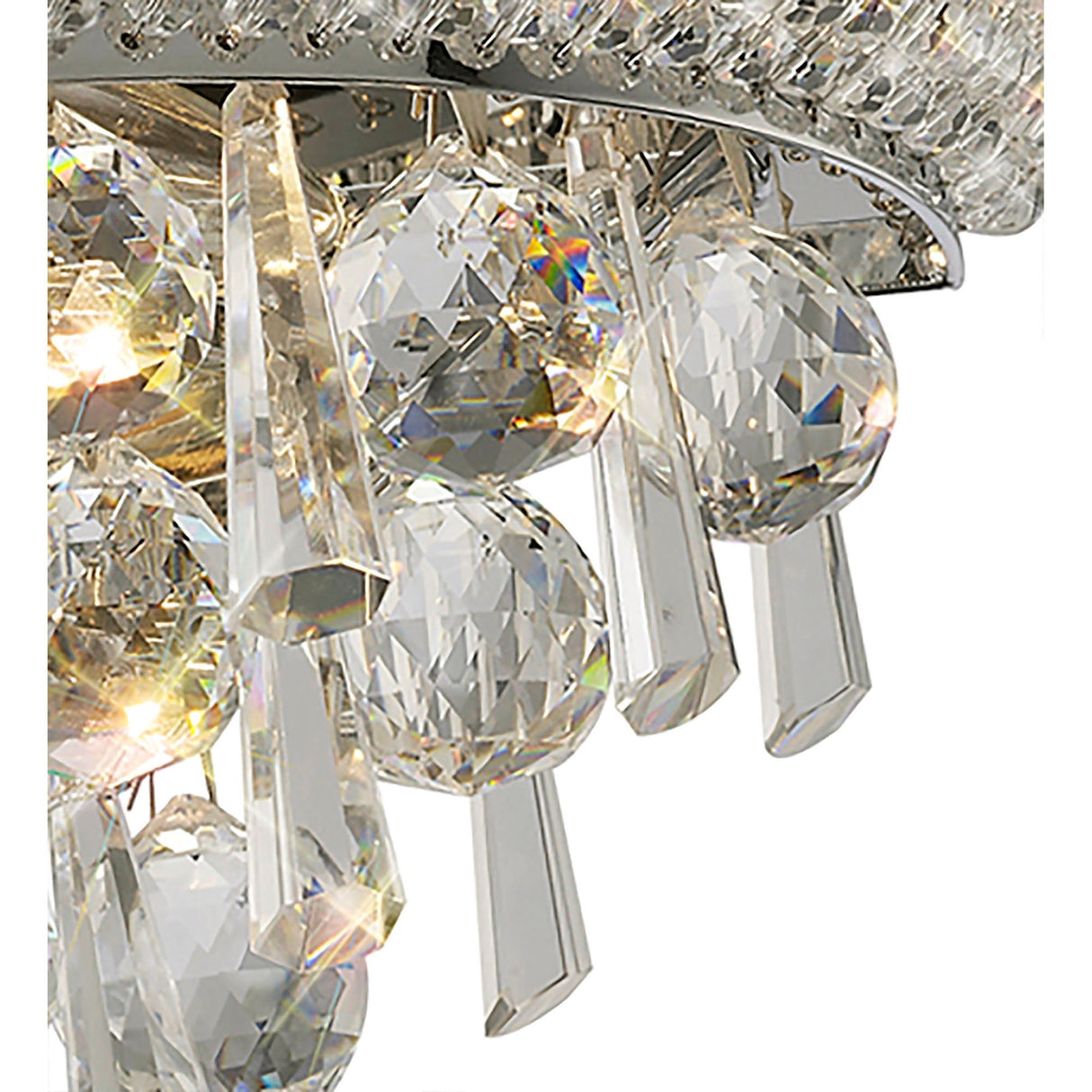 Alexandra Small 2 Light Crystal Wall Light - Chrome