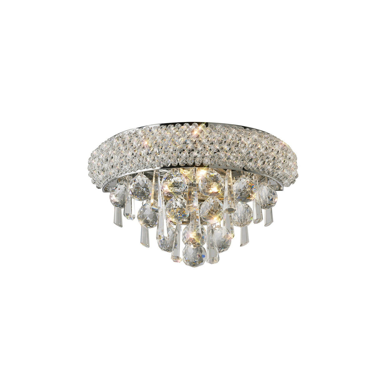 Alexandra Small 2 Light Crystal Wall Light - Chrome