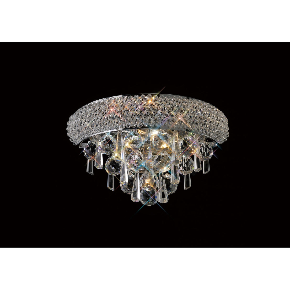 Alexandra Small 2 Light Crystal Wall Light - Chrome