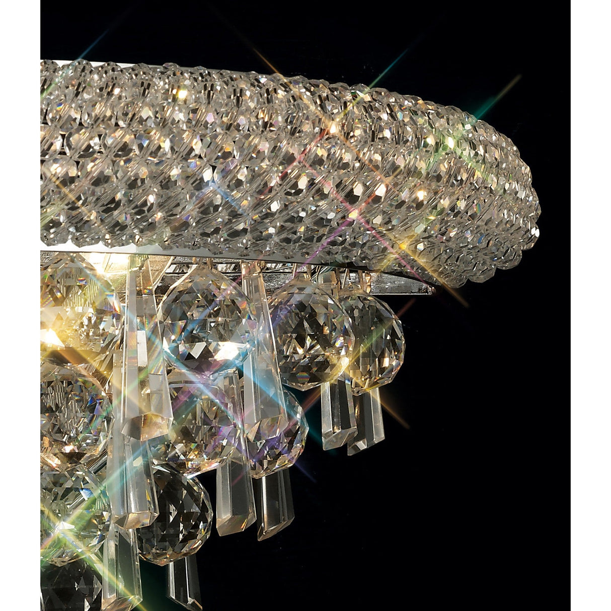 Alexandra Medium 3 Light Crystal Wall Light - Chrome