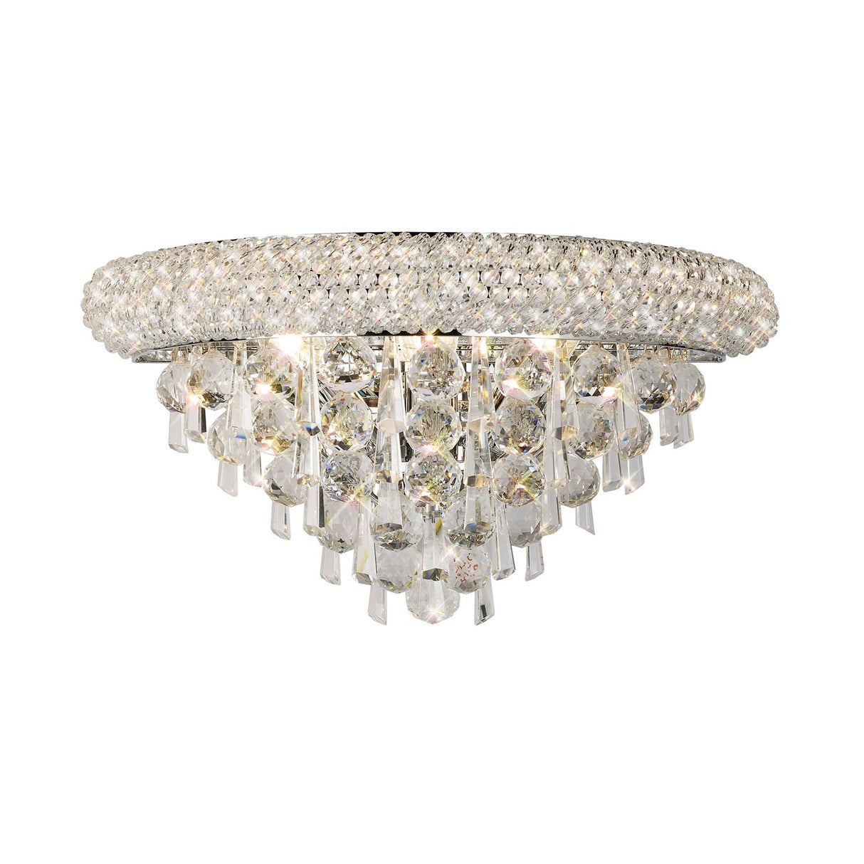 Alexandra Medium 3 Light Crystal Wall Light - Chrome