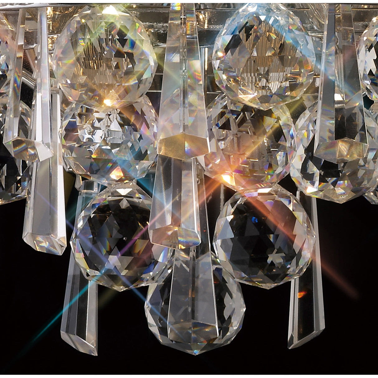 Alexandra Tall 3 Light Crystal Wall Light - Chrome