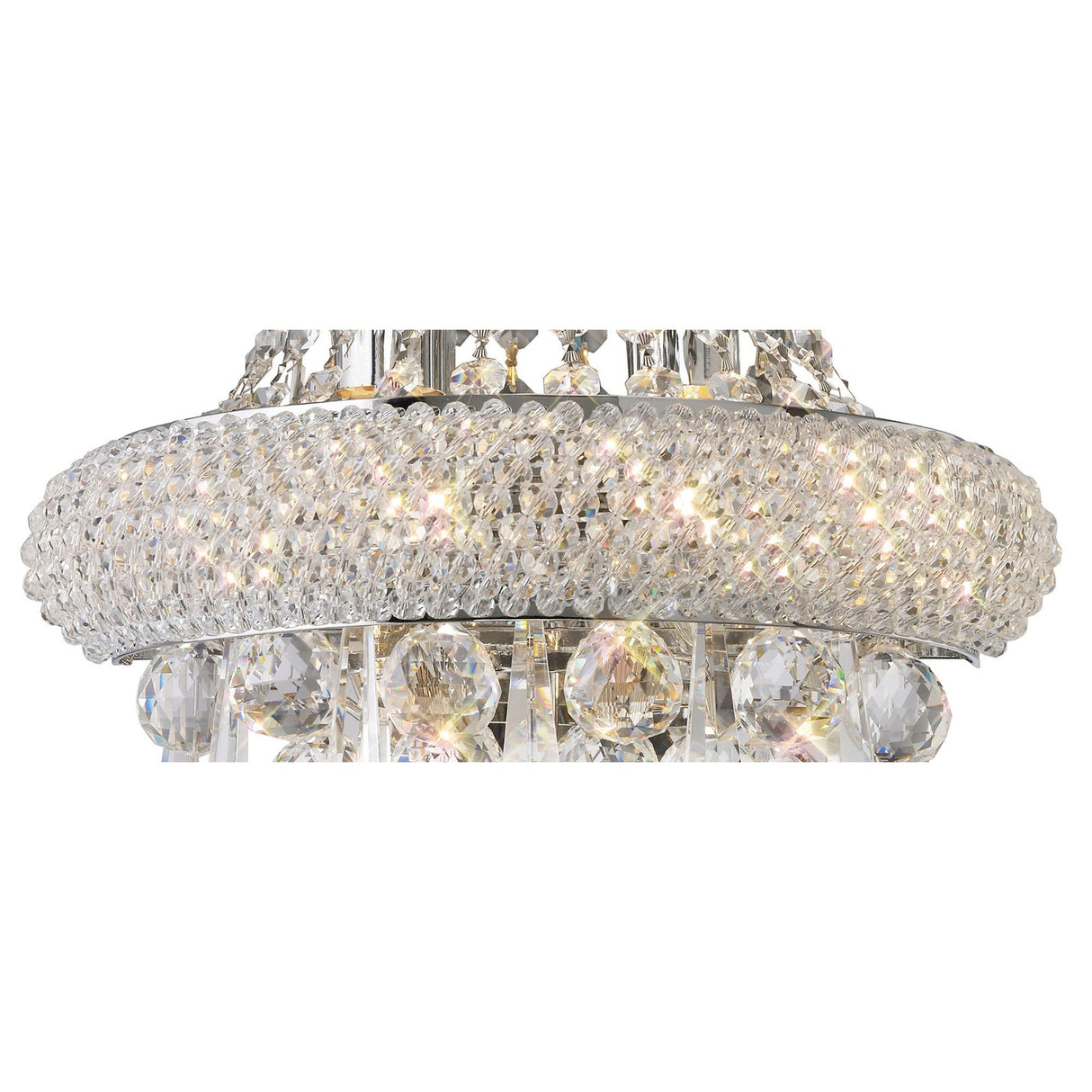 Alexandra Tall 3 Light Crystal Wall Light - Chrome
