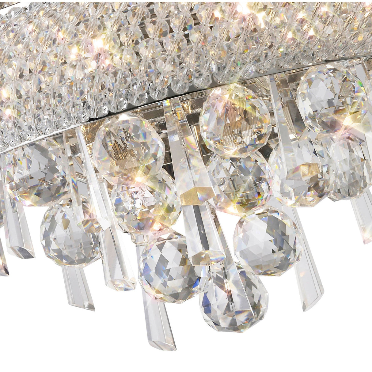 Alexandra Tall 3 Light Crystal Wall Light - Chrome
