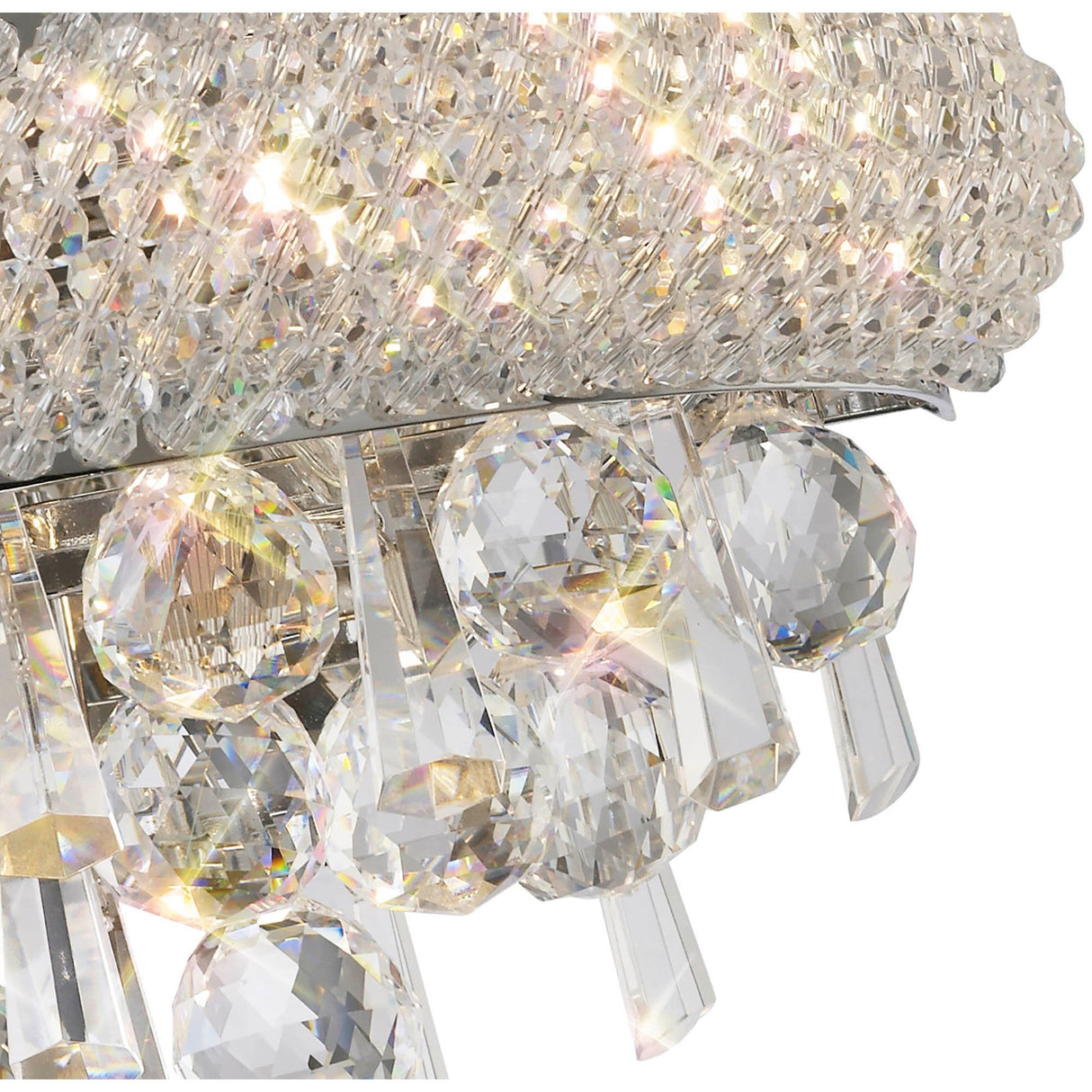 Alexandra Tall 3 Light Crystal Wall Light - Chrome