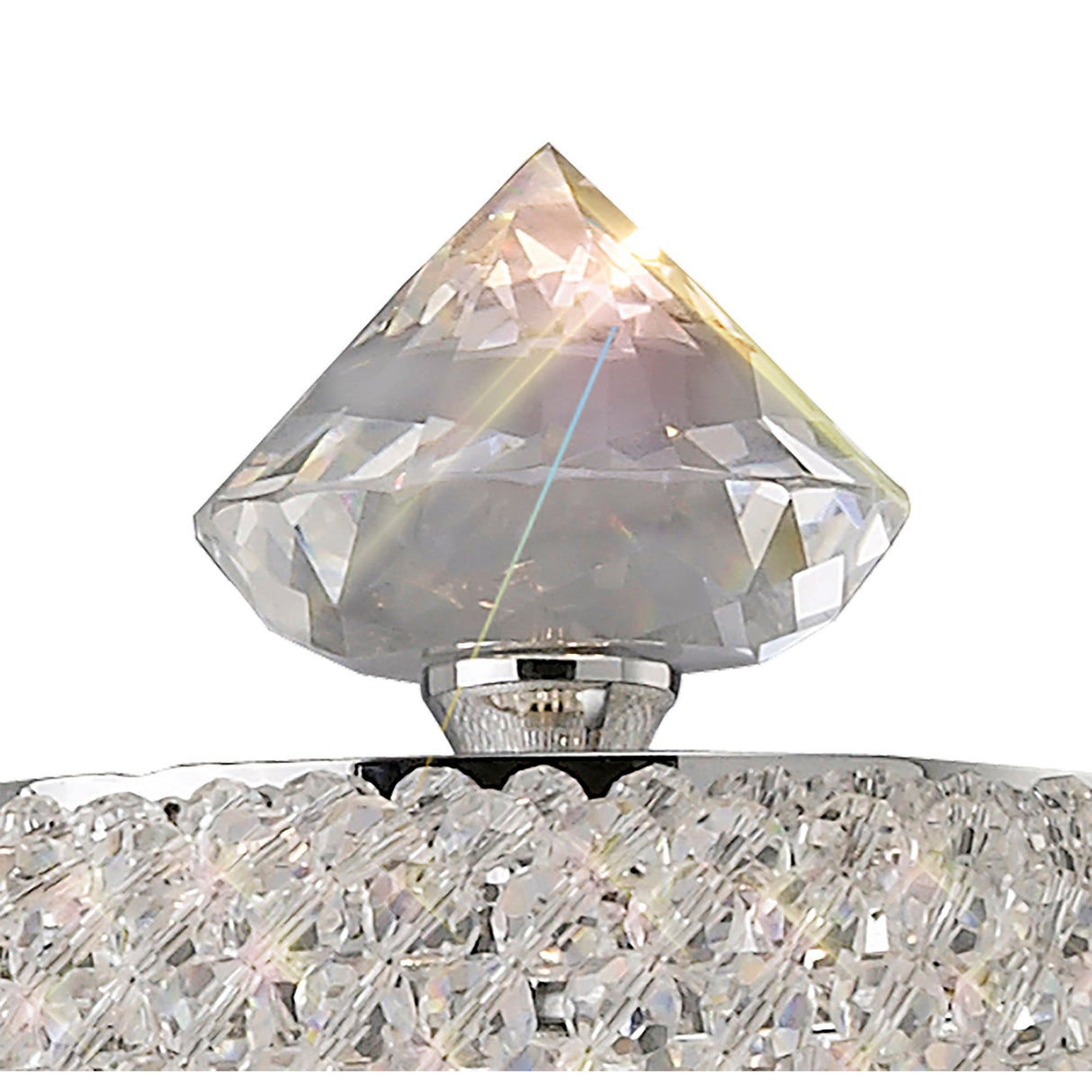 Alexandra 5 Light Crystal Table Lamp - Polished Chrome
