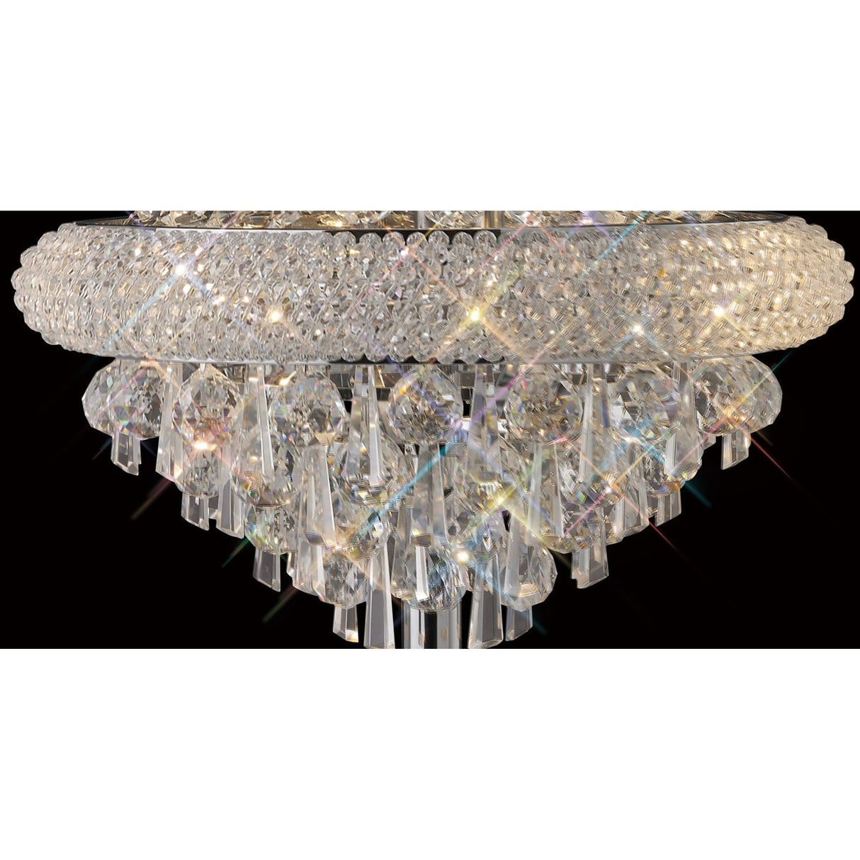 Alexandra 5 Light Crystal Table Lamp - Polished Chrome