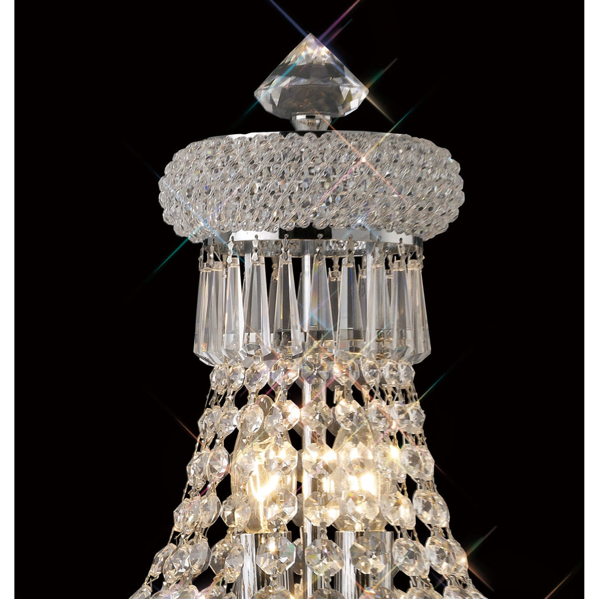 Alexandra 5 Light Crystal Table Lamp - Polished Chrome
