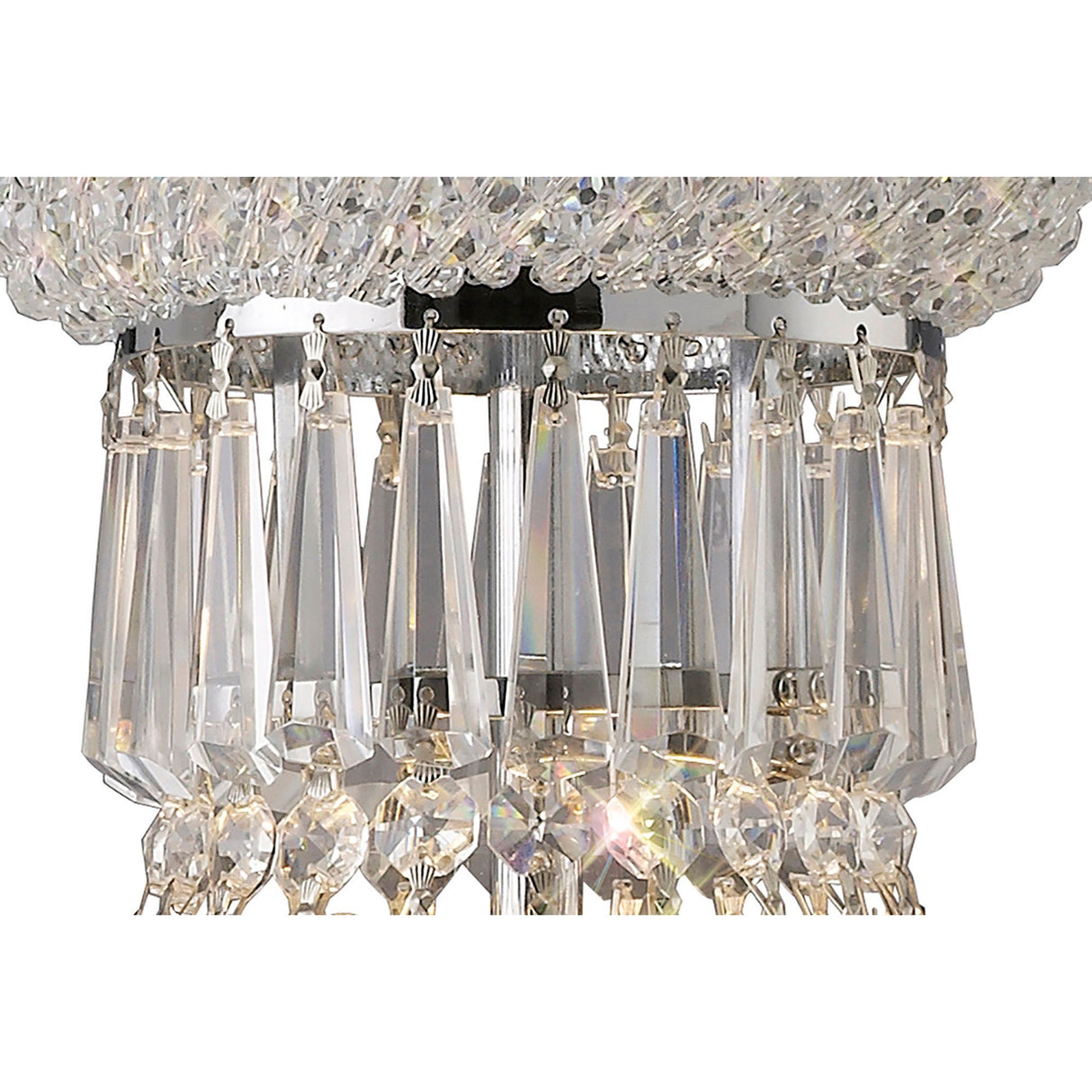 Alexandra 5 Light Crystal Table Lamp - Polished Chrome
