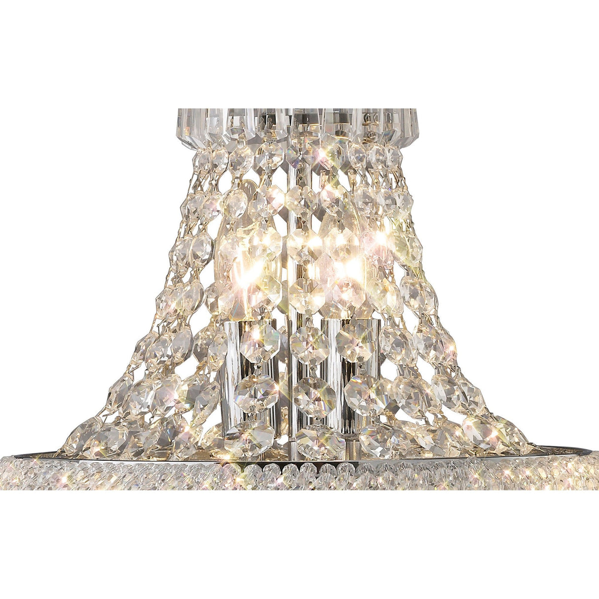 Alexandra 5 Light Crystal Table Lamp - Polished Chrome