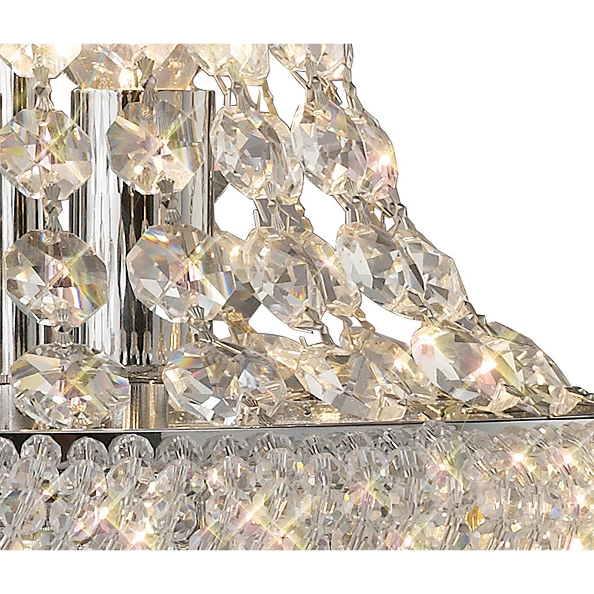 Alexandra 5 Light Crystal Table Lamp - Polished Chrome