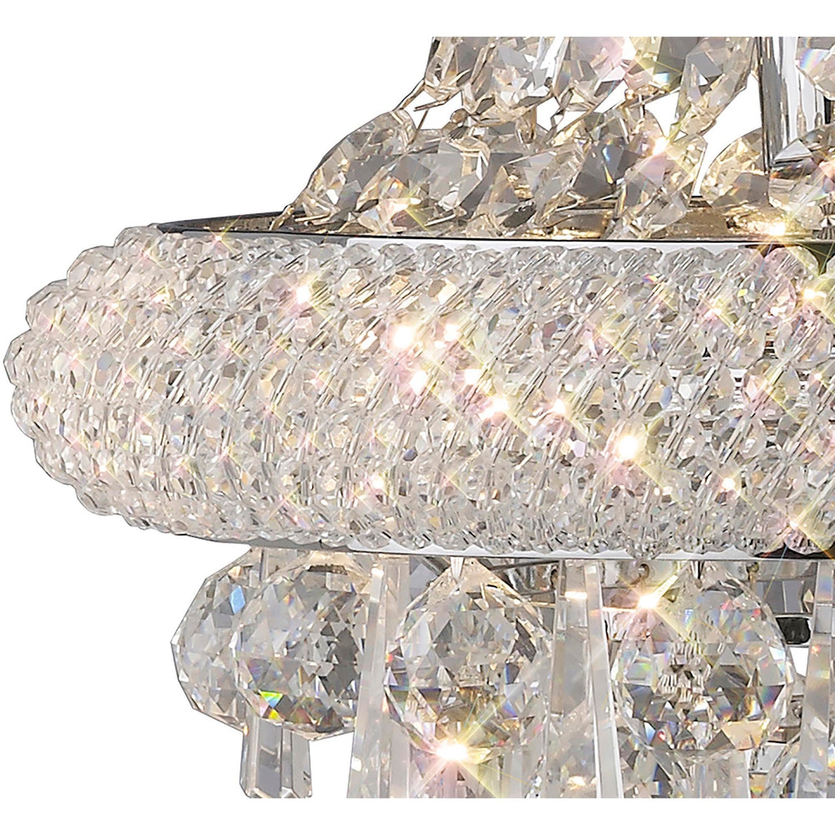 Alexandra 5 Light Crystal Table Lamp - Polished Chrome