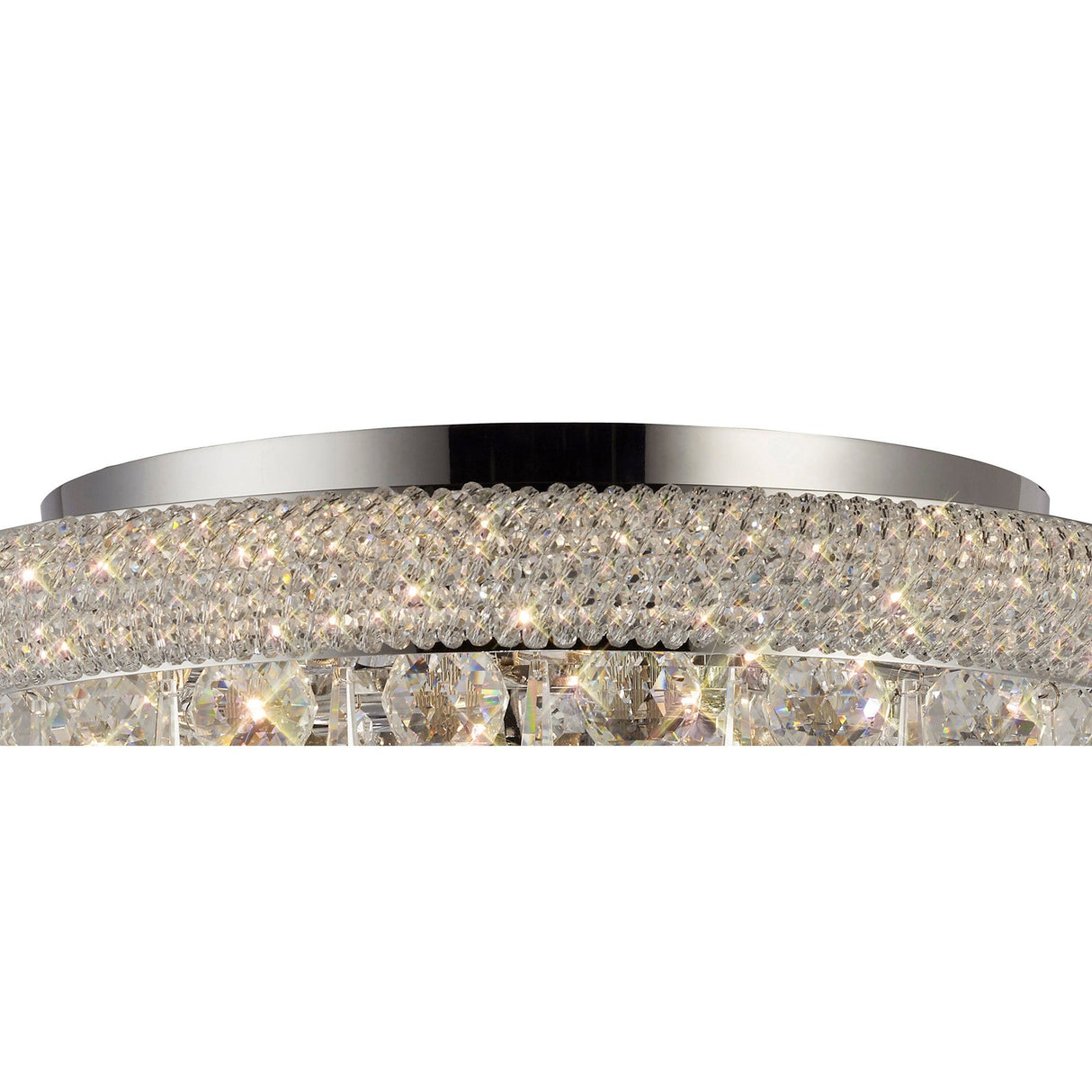 Alexandra 7 Light Crystal Flush Ceiling Light - Polished Chrome