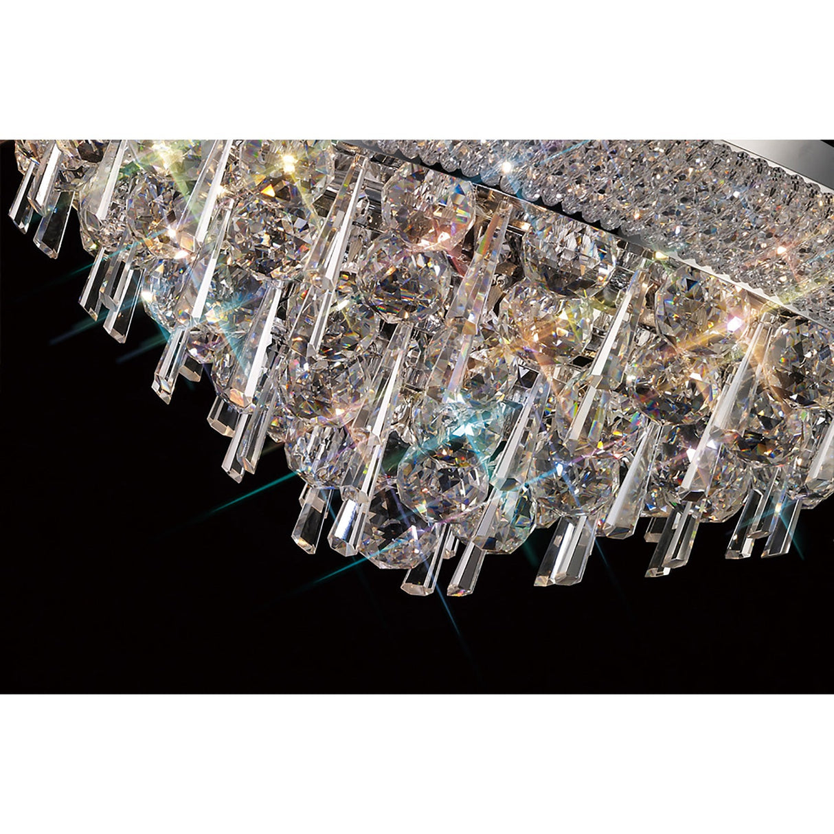 Alexandra 9 Light Crystal Flush Ceiling Light - Polished Chrome