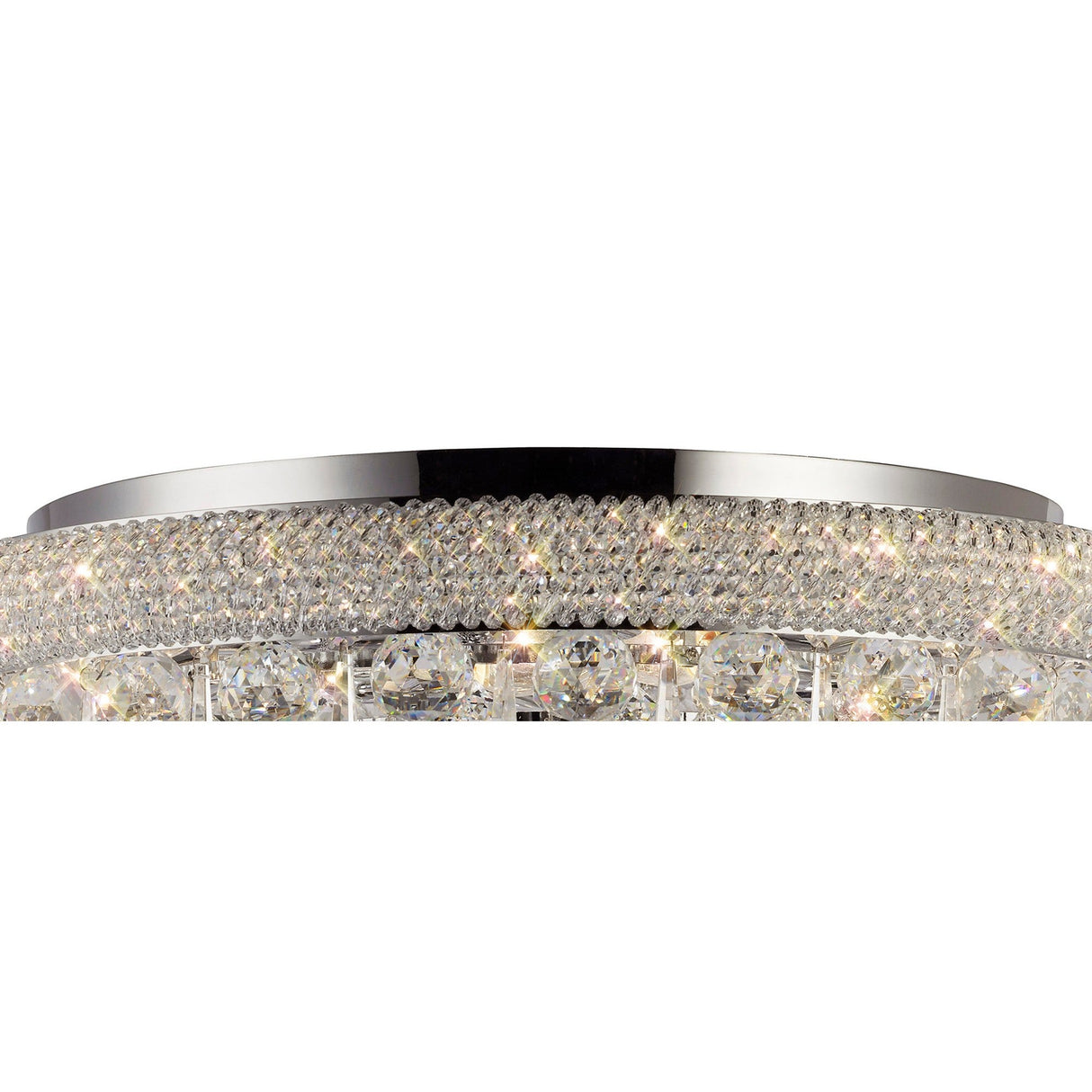 Alexandra 9 Light Crystal Flush Ceiling Light - Polished Chrome