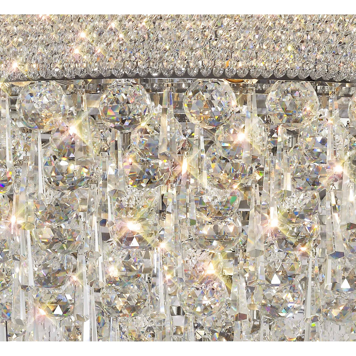 Alexandra 18 Light Crystal Flush Ceiling Light - Polished Chrome