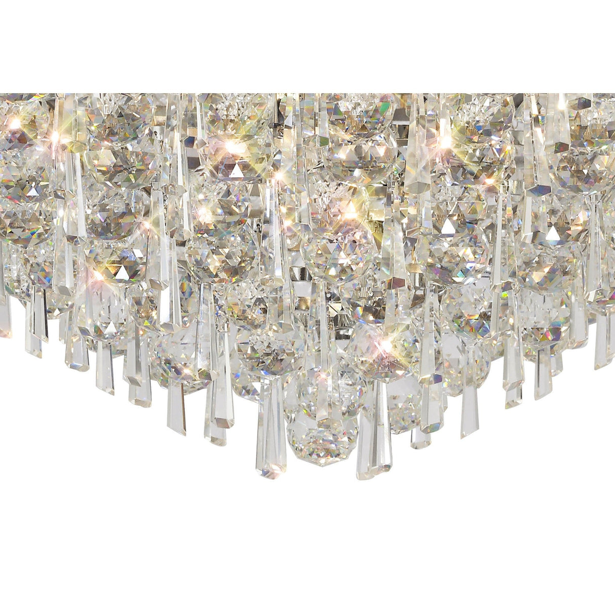 Alexandra 18 Light Crystal Flush Ceiling Light - Polished Chrome