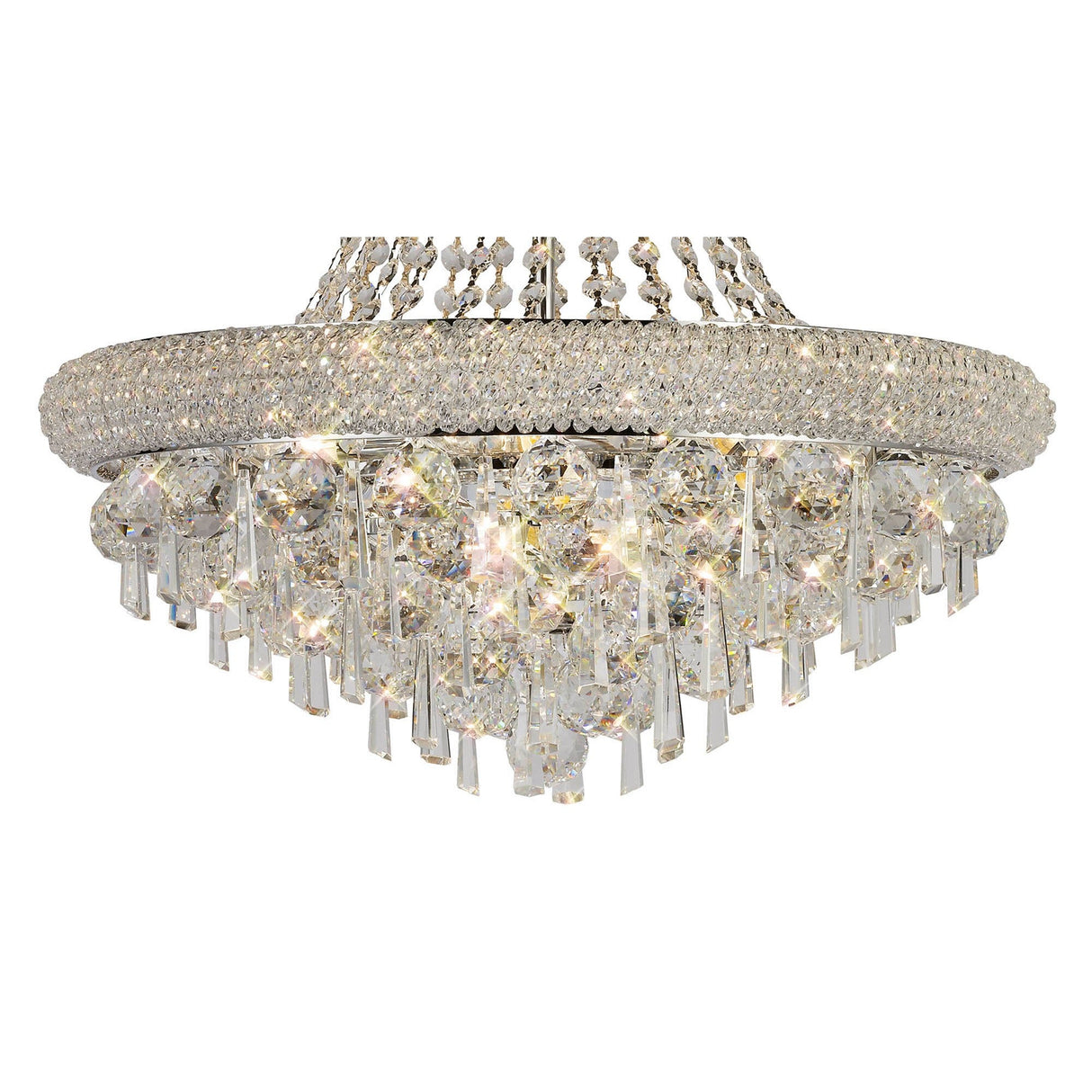 Alexandra 50cm 9 Light Crystal Chandelier - Polished Chrome