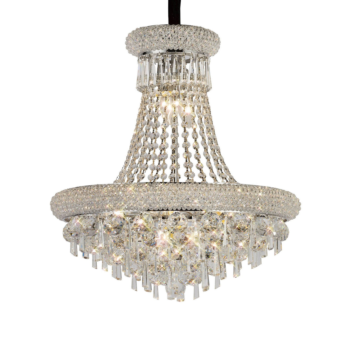 Alexandra 50cm 9 Light Crystal Chandelier - Polished Chrome