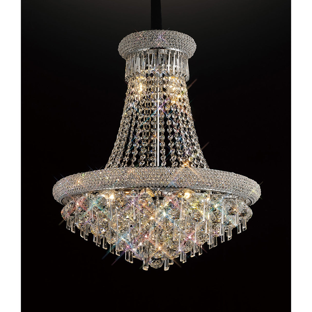 Alexandra 59cm 13 Light Crystal Chandelier - Chrome