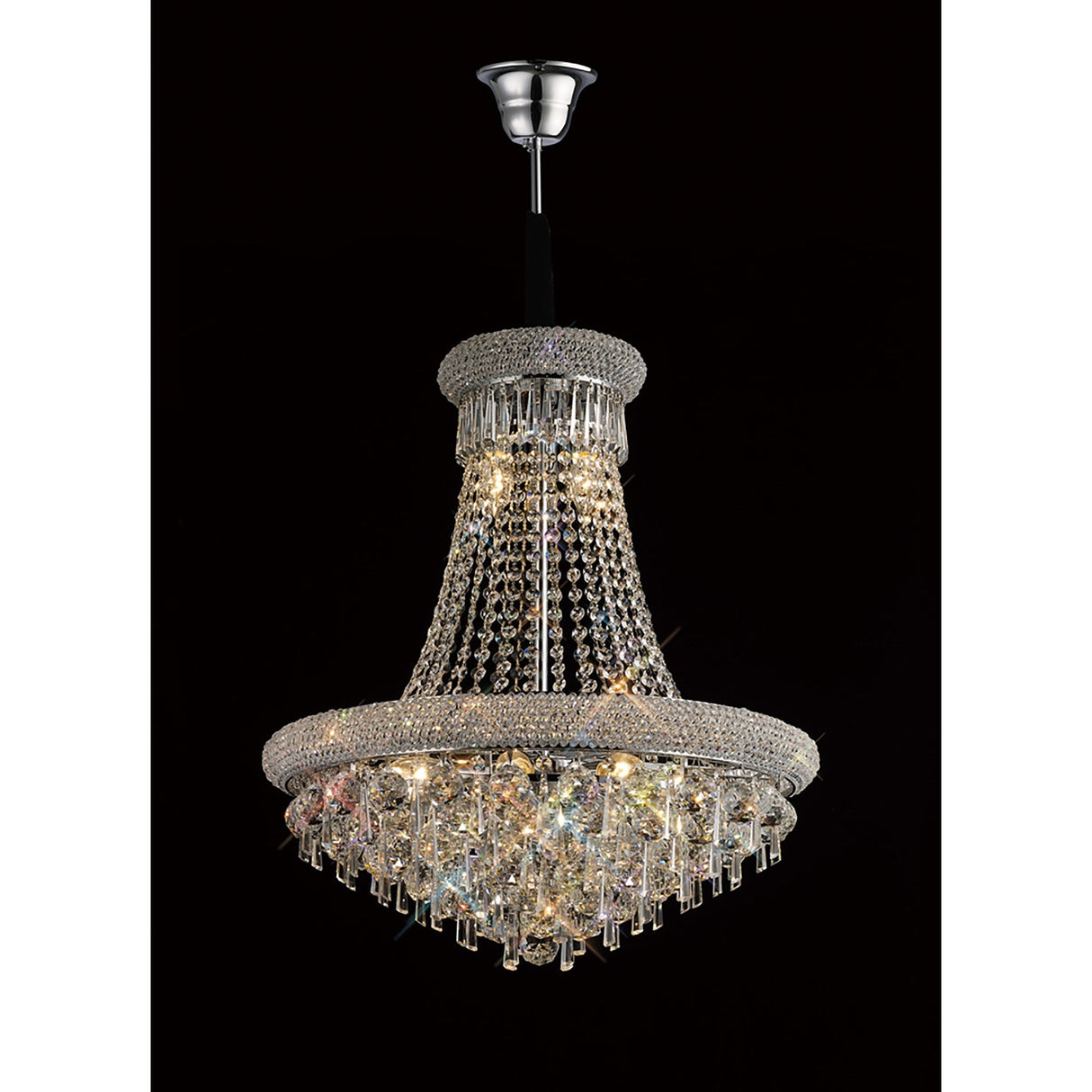 Alexandra 59cm 13 Light Crystal Chandelier - Chrome