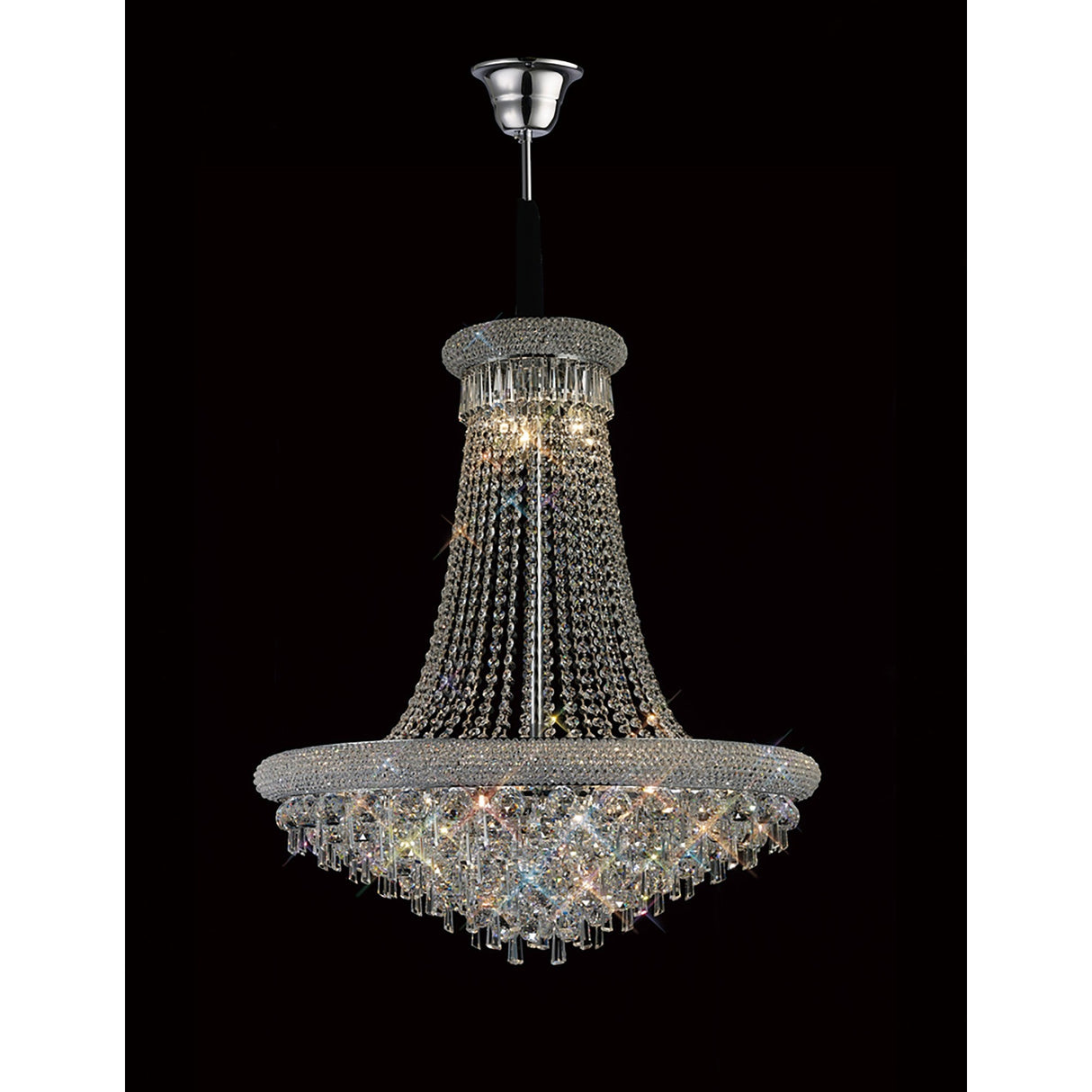 Alexandra 77cm 18 Light Crystal Chandelier - Chrome
