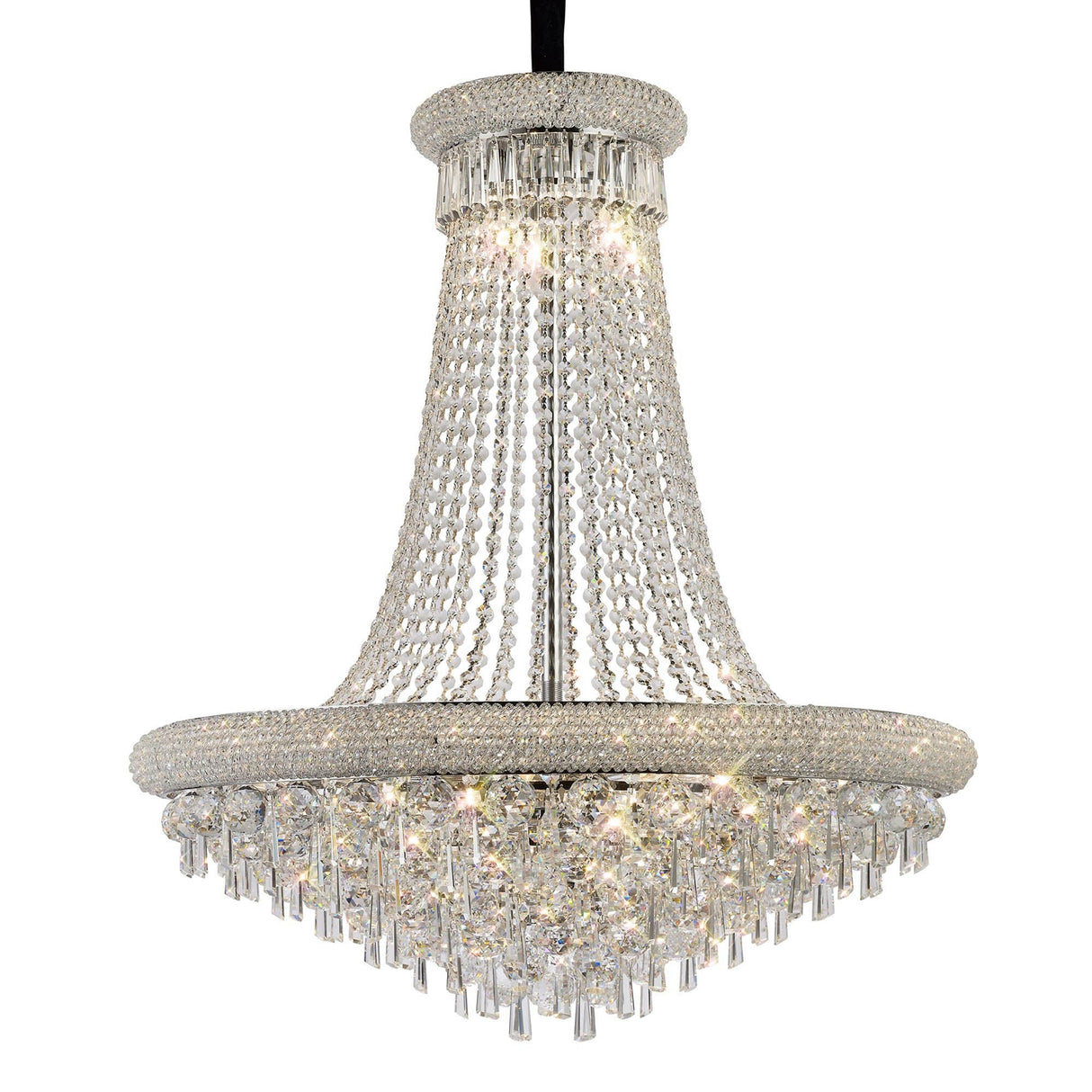 Alexandra 77cm 18 Light Crystal Chandelier - Chrome