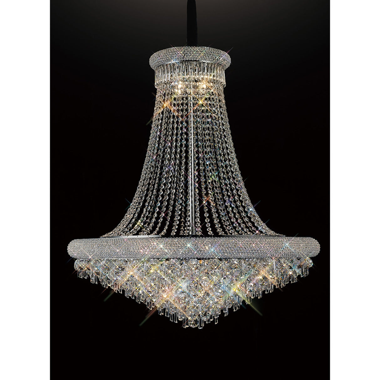 Alexandra 94cm 20 Light Crystal Chandelier - Chrome