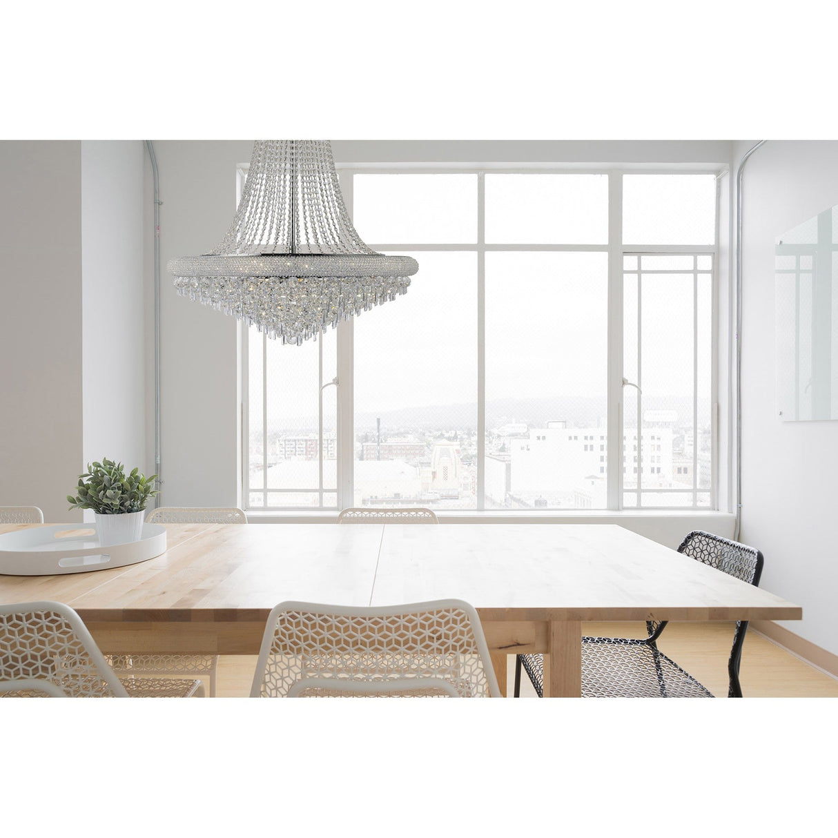 Alexandra 94cm 20 Light Crystal Chandelier - Chrome