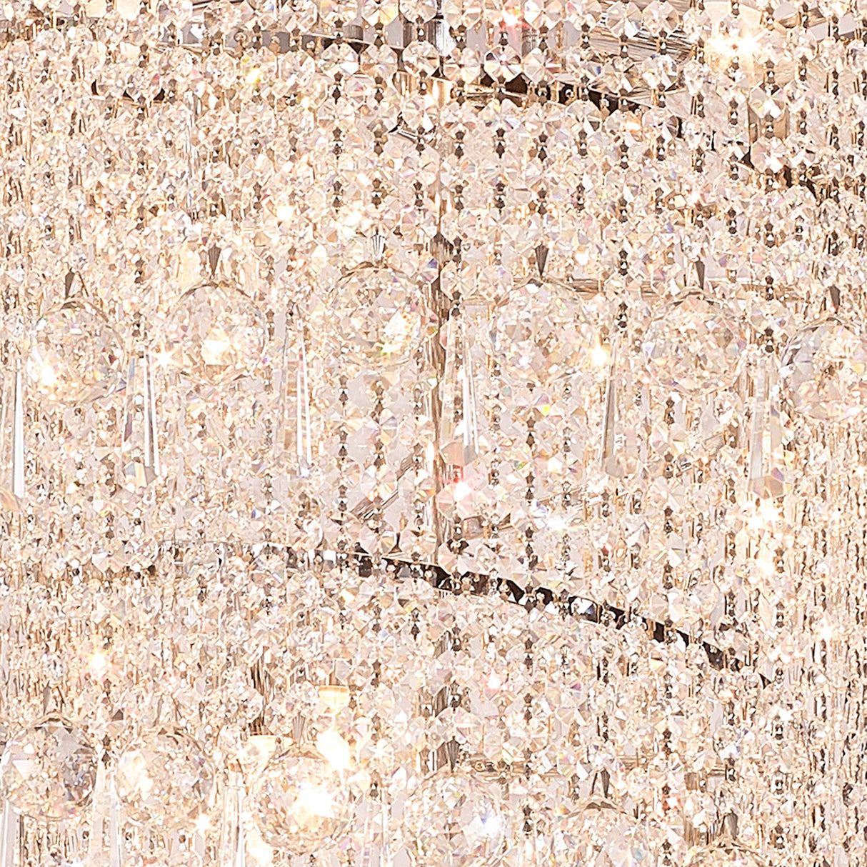 Alexandra 60cm 4 Layer Spiral 25 Light Crystal Chandelier - Chrome