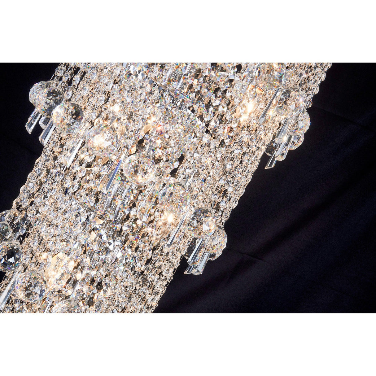 Alexandra 60cm 4 Layer Spiral 25 Light Crystal Chandelier - Chrome