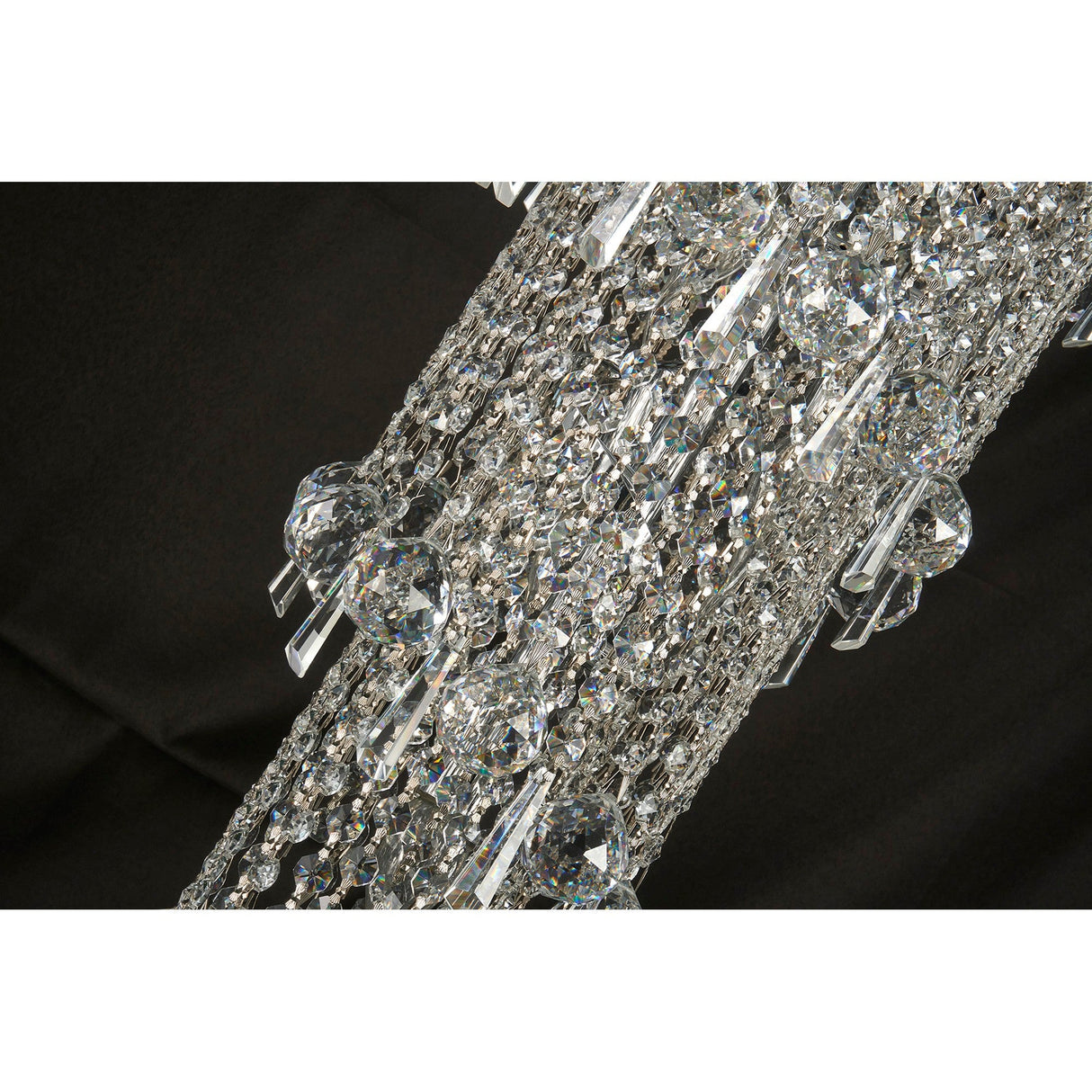 Alexandra 60cm 4 Layer Spiral 25 Light Crystal Chandelier - Chrome