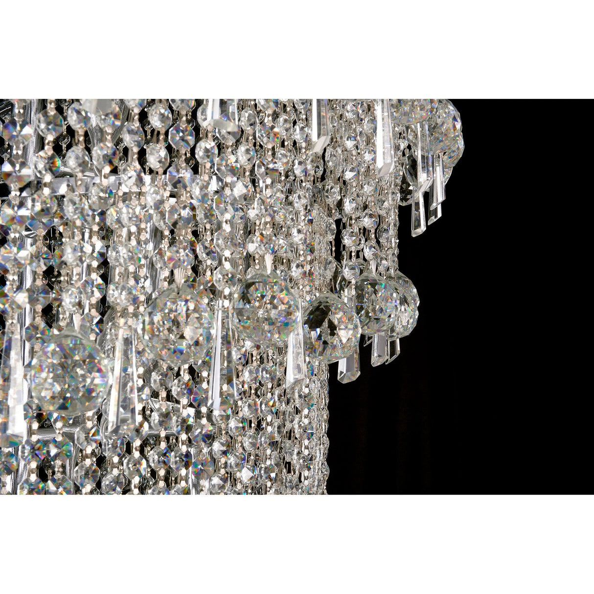 Alexandra 78cm 4 Layer Spiral 49 Light Crystal Chandelier - Chrome