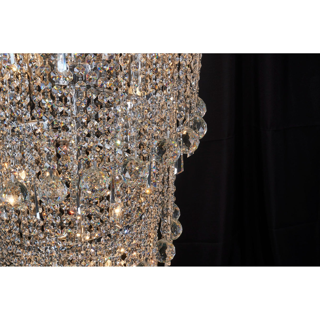 Alexandra 78cm 4 Layer Spiral 49 Light Crystal Chandelier - Chrome
