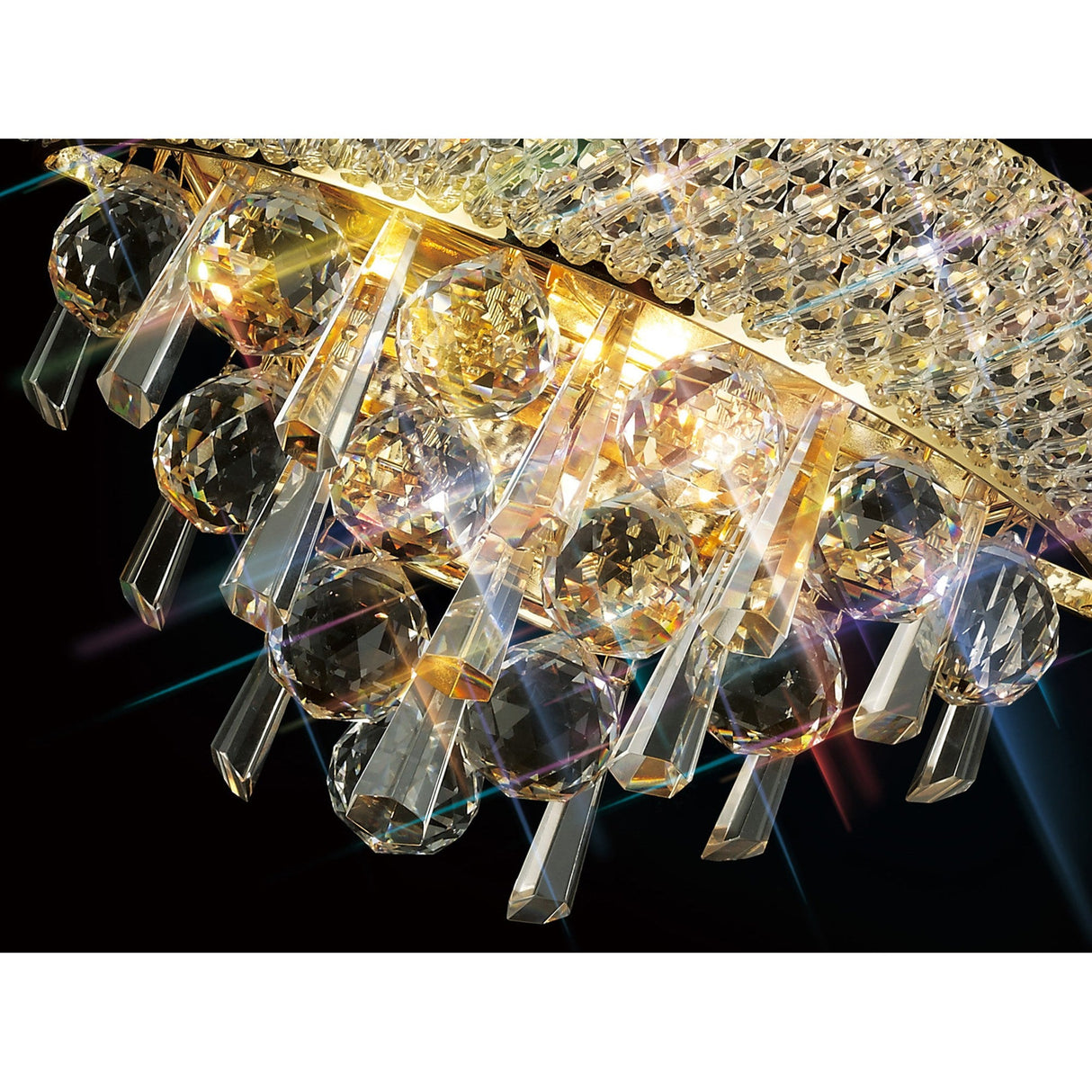 Alexandra Small 2 Light Crystal Wall Light - Gold