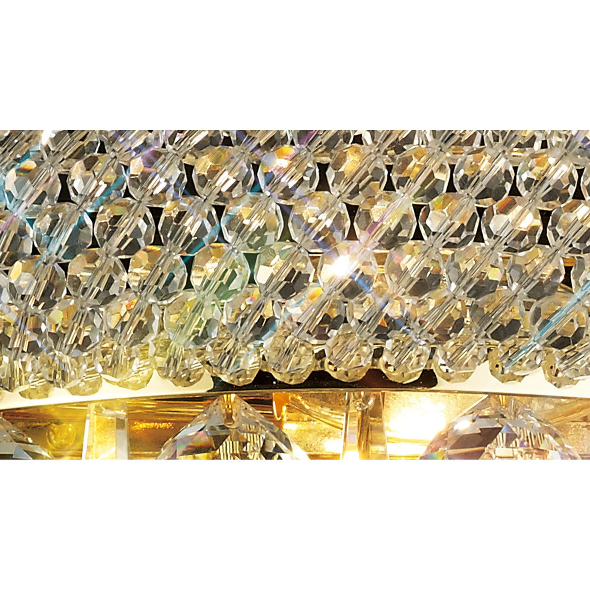 Alexandra Small 2 Light Crystal Wall Light - Gold