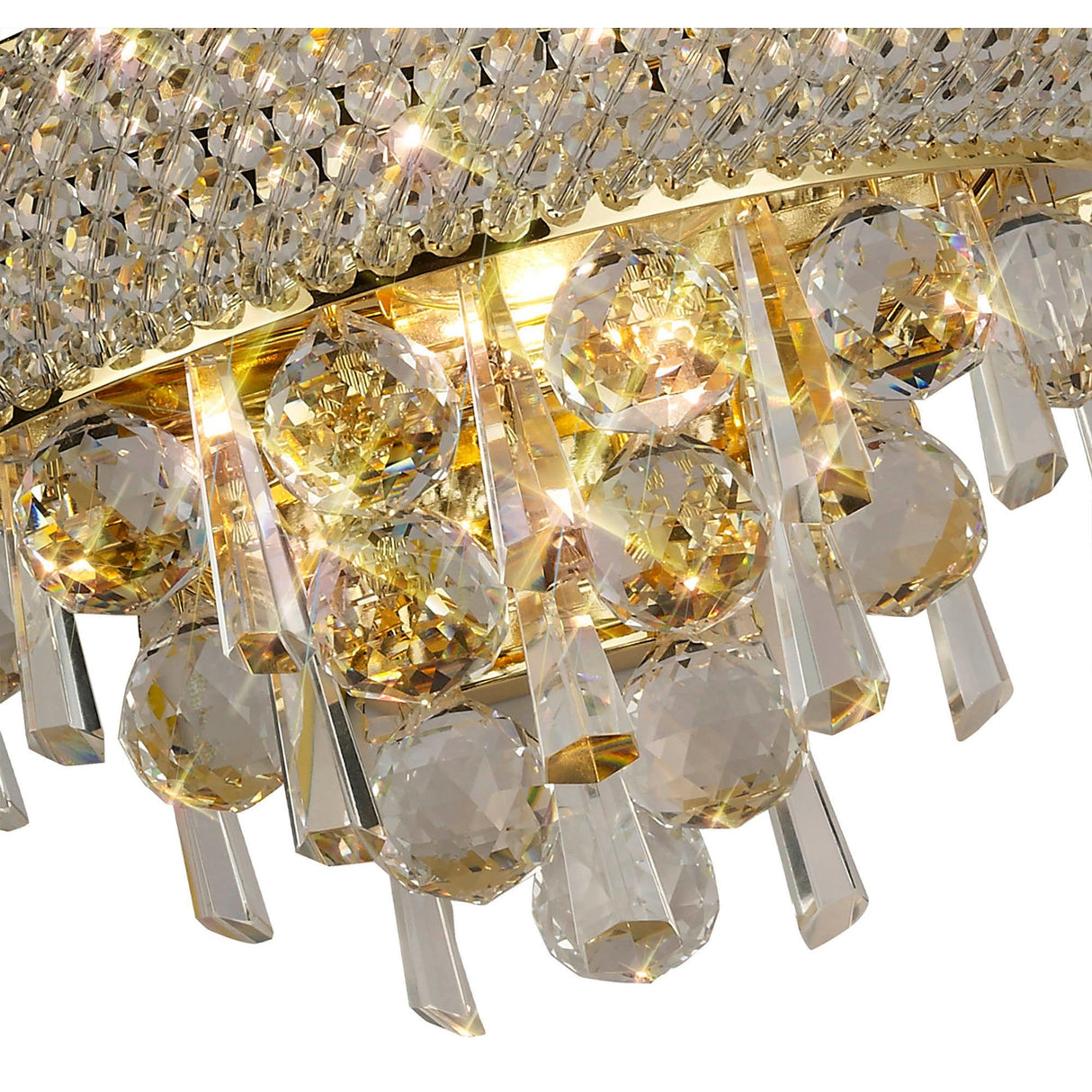 Alexandra Small 2 Light Crystal Wall Light - Gold
