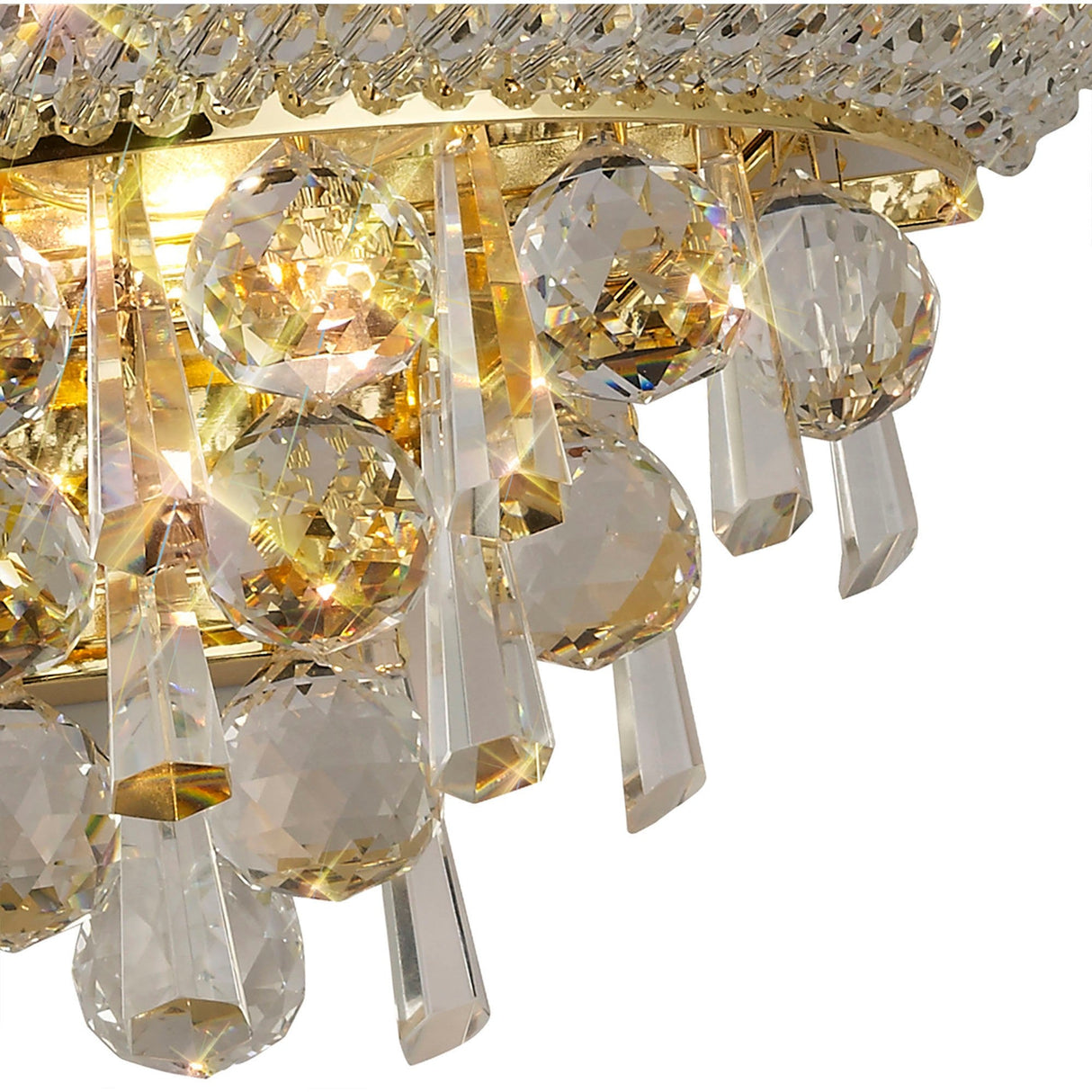 Alexandra Small 2 Light Crystal Wall Light - Gold