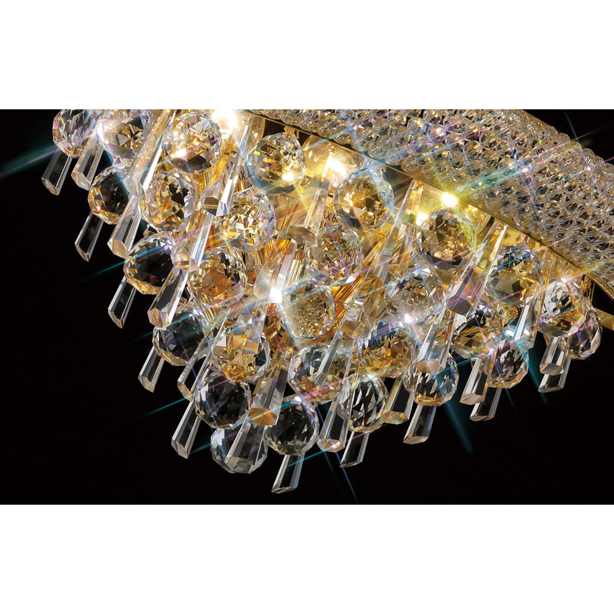 Alexandra Medium 3 Light Crystal Wall Light - Gold